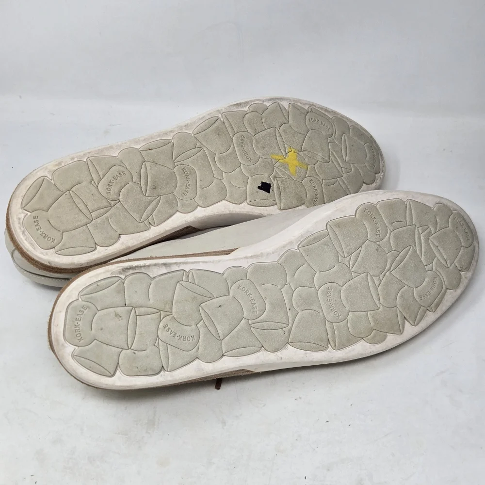 KORK-EASE Paisley Tan Cream Fog Leather Sneaker Women's Size 10M Comfort‎